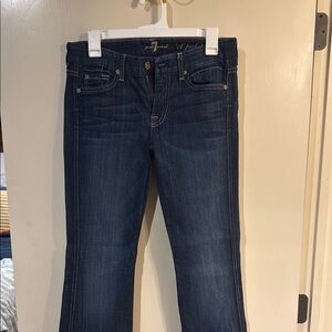 7 For All Mankind Dark Indigo Boot Cut Jeans